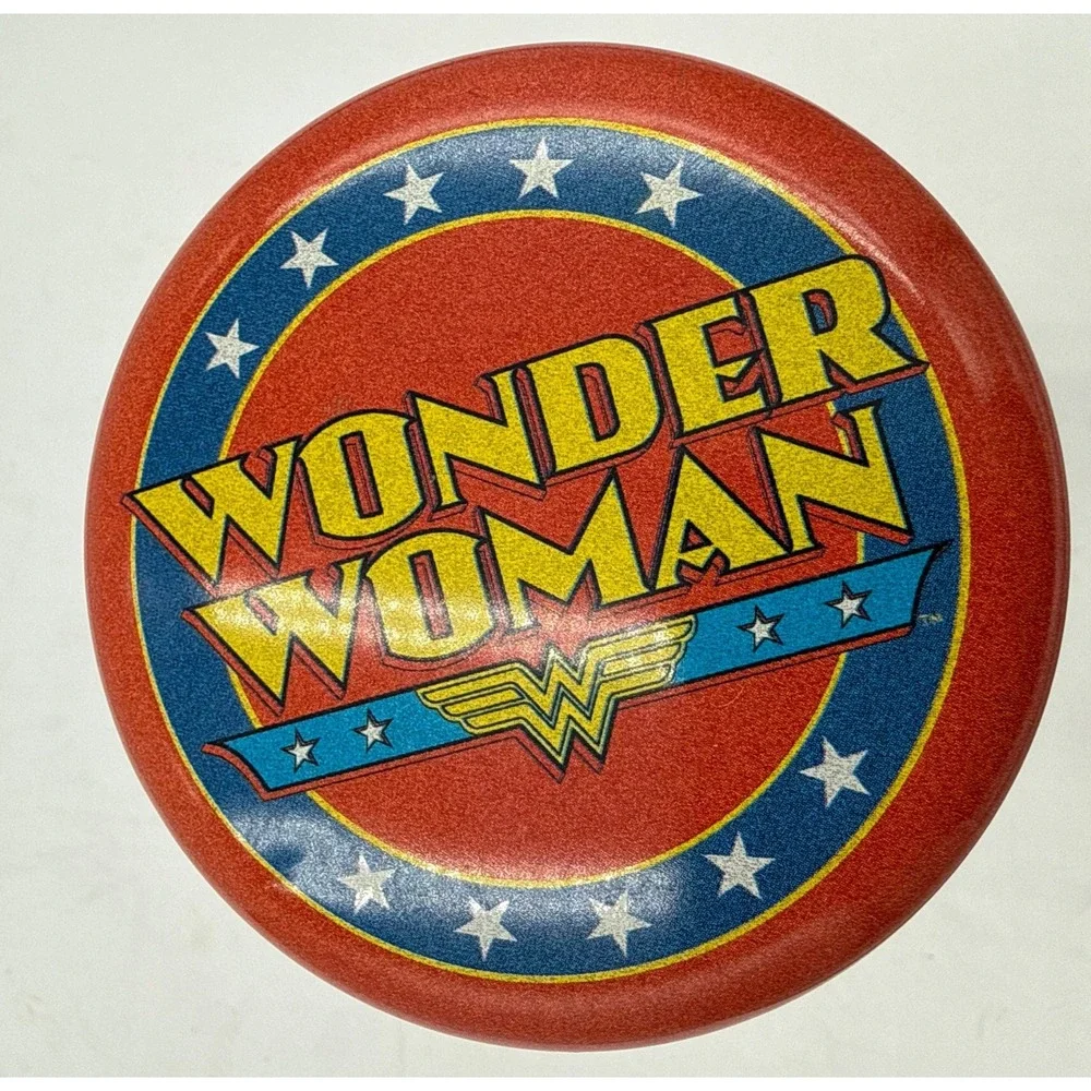 Vtg Wonder Woman Storage Tin Canister‎ 6